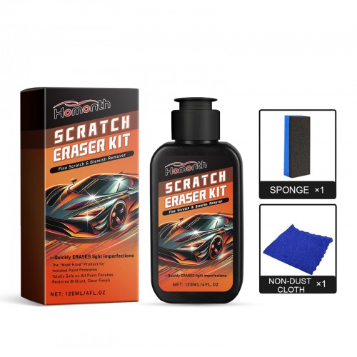 Homonth Car Scratch Eraser Kit Grinding Paste Paint Care Auto Body Compound Polishing Cleaner Auto Polishes Care Set Repair Tool 120ml